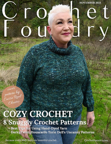 November 2023 Cover of Crochet Foundry magazine