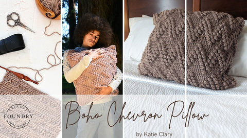 Boho Chevron Pillow by Katie Clary
